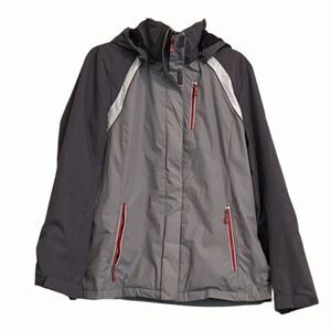 ZeroXposur Woman Hooded Outdoor Snow Jacket Dual Zip Hook Loop Closure Sz XL